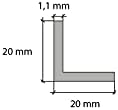 Cezar Gold Plastic PVC Corner 90 Degree Angle Trim Wall Corner Guard Edge Protector Waterproof Profile (Corner Angle 3/4' x 3/4', 8') (Set of 6)