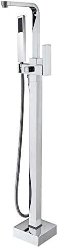 ADM Freestanding Bathtub Filler Handheld Faucet, Chrome, 59' Hose