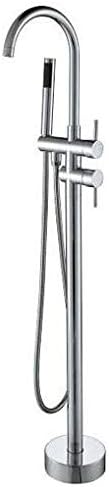 ADM Freestanding Bathtub Filler Handheld Faucet, Chrome, 59' Hose