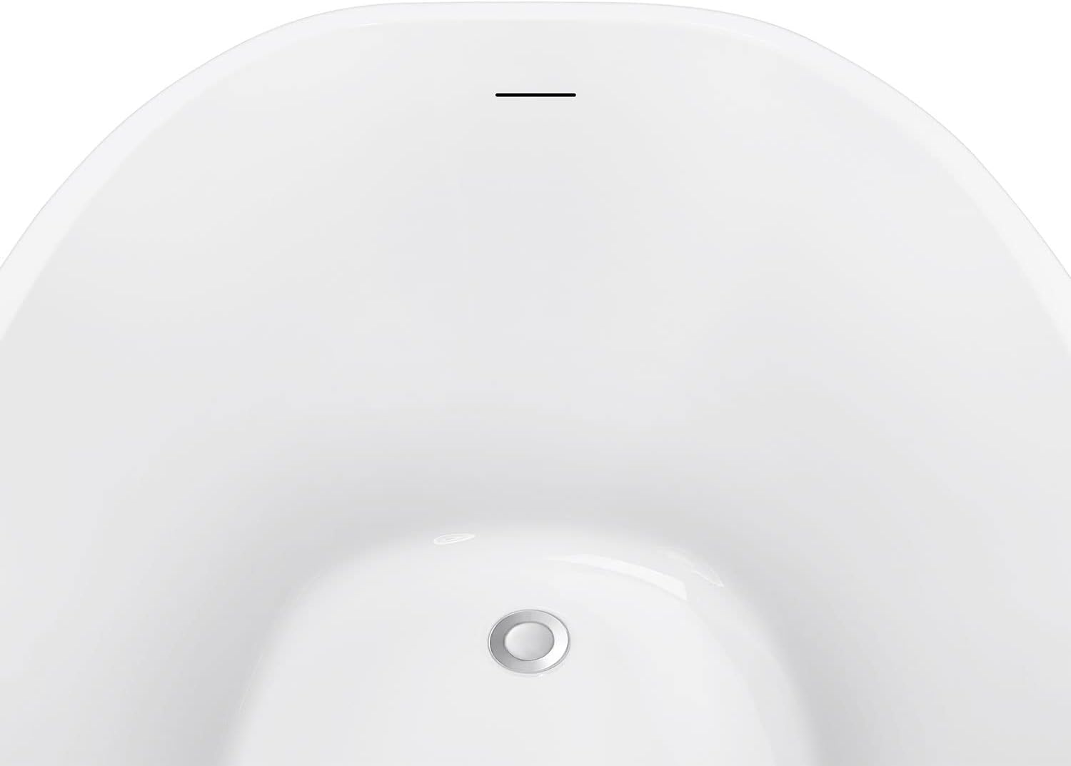 59' 100% Acrylic Freestanding Bathtub??Contemporary Soaking Tub??White Bathtub