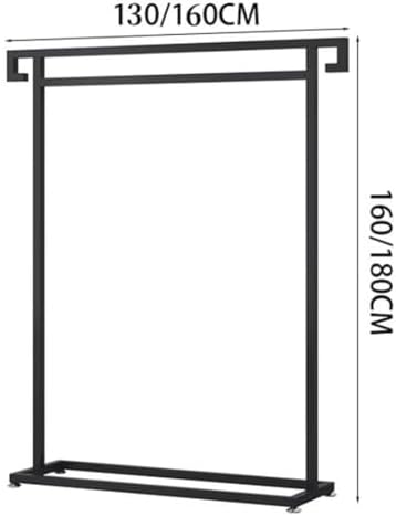 Clothing Display Rack, Floor Standing Garment Rack Heavy Duty Clothes Rack Used for Retail Clothing Stores (Gold 130x40x160cm)