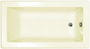 3266VN Guadeloupe 66' x 23' Rectangular Bathtub Drain Location: Right, Finish: Biscuit, Trim Finish: Biscuit