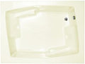 5472C St. Nevis 72' x 54' Rectangular Bathtub Drain Location: Right, Finish: Biscuit, Trim Finish: Polished Chrome