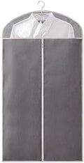 Clear Garment Bags for Clothes Rack & Closet - Dustproof Non-Woven Fabric Covers, 60x110cm (24x43in) - Protect Clothes from Dust & Damage, White Storage Solution