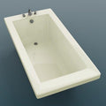 4260VN Guadeloupe 60' x 23' Rectangular Bathtub Drain Location: Right, Finish: Biscuit, Trim Finish: Polished Chrome