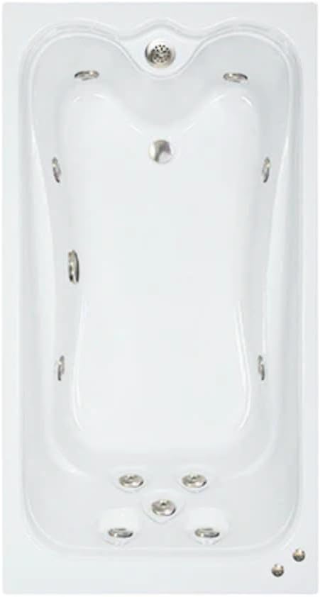 72 in. x 36 in. Elite Series Acrylic Alcove Whirlpool Bathtub With Removable Acrylic Skirt (Left or Right Hand Drain) in Biscuit - Includes 12.5 Amp In-Line Heater