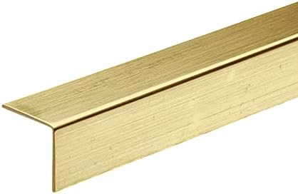Cezar Gold Plastic PVC Corner 90 Degree Angle Trim Wall Corner Guard Edge Protector Waterproof Profile (Corner Angle 3/4' x 3/4', 8') (Set of 6)