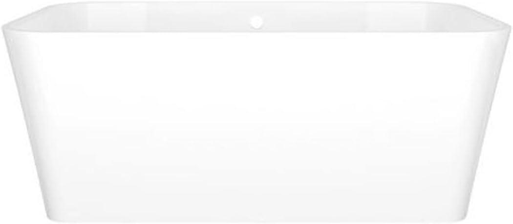 Victoria+Albert Edge 59' Freestanding Bathtub in Standard White with Overflow