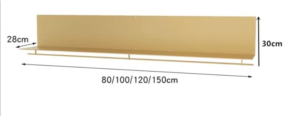 Industrial Pipe Clothing Rack with Shelves, Stainless Steel Clothing Display Rack, Heavy Duty Display Garment Rack, for Clothing Retail Store,Home (Gold 80x28x30cm)