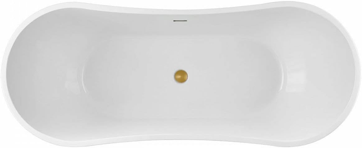 Vintage Tub & Bath Philo 67 Inch Acrylic Double Slipper Freestanding Tub
