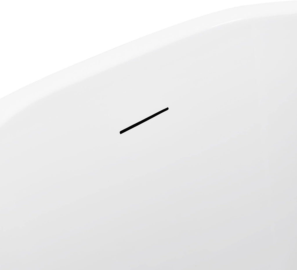 59' 100% Acrylic Freestanding Bathtub??Contemporary Soaking Tub??White Bathtub