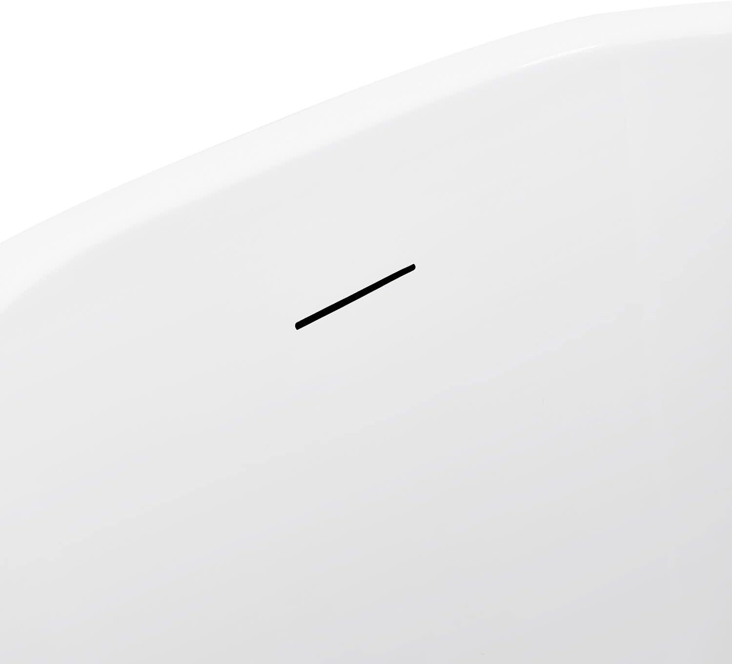 59' 100% Acrylic Freestanding Bathtub??Contemporary Soaking Tub??White Bathtub