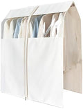 Large Capacity Garment Bag 44' Rack Cover with PVC Window, Blue - 71x44in Wardrobe Storage Solution for Single Pole Hanger, Dustproof & Durable Protector