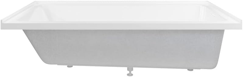 Swiss Madison Voltaire 72 x 36 Right Drain Soaking Alcove Bathtub in Glossy White with Integrated Armrest