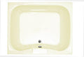 4860N Dominica 60' x 48' Rectangular Bathtub Drain Location: Right, Finish: Biscuit, Trim Finish: Biscuit