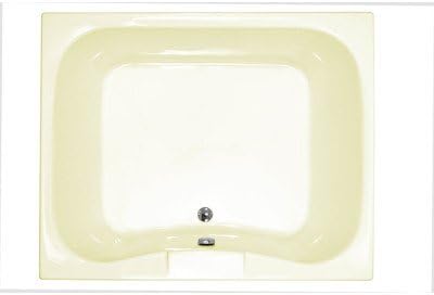 4860N Dominica 60' x 48' Rectangular Bathtub Drain Location: Right, Finish: Biscuit, Trim Finish: Biscuit