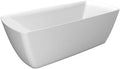 Carver Tubs - Elysium 67' - Acrylic Freestanding Soaking Bathtub - with Slotted Chrome End Drain - Rounded edges - White Classic Rectangle Acrylic Fiberglass Bath Tub - 59'L x 31.5'W x 23.5'H
