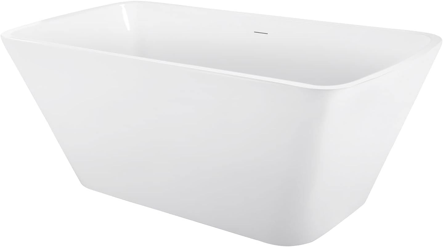 67' 100% Acrylic Freestanding Bathtub??Contemporary Soaking Tub??White Bathtub