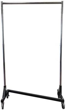 Only Hangers Small Commercial Grade Rolling Z Rack with Nesting Black Base (41' Length)