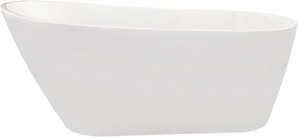 Shaia 67' x 32' Freestanding Soaking Acrylic Bathtub in White