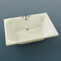 4060N Dominica 60' x 23' Rectangular Bathtub Drain Location: Right, Finish: Biscuit, Trim Finish: Biscuit