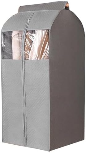 Clear PVC Garment Bags - Protective Clothes Rack Cover for Dresses & Shirts - Sealed Storage Solution, Brown, 52x52x90cm / 20x20x35in - Ideal for Dust-Free Protection