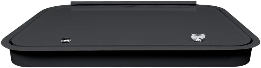 RV Baggage Door 24' Wide X 18' High with Rounded Corners and Thumblocks for RV's- Compartment Access Storage Doors with Top Hinge- Camper Trailer Motor Home- Black