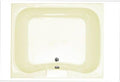 4860N Dominica 60' x 48' Rectangular Bathtub Drain Location: Right, Finish: Biscuit, Trim Finish: Polished Chrome