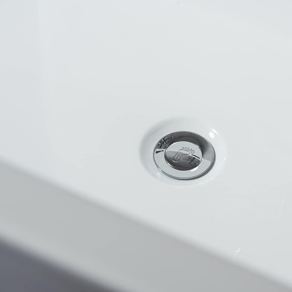 Melina 59 in. Freestanding Acrylic Flatbottom Soaking Bathtub in White