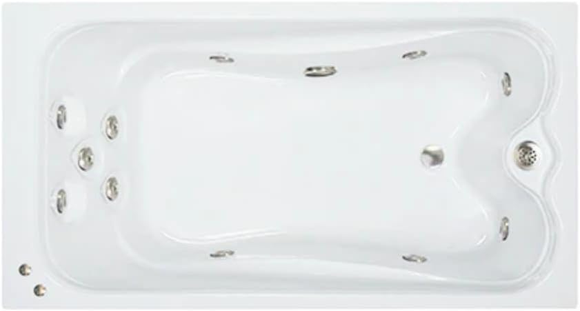 72 in. x 36 in. Elite Series Acrylic Alcove Whirlpool Bathtub With Removable Acrylic Skirt (Left or Right Hand Drain) in White