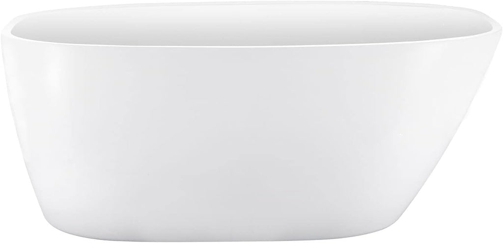 59' 100% Acrylic Freestanding Bathtub??Contemporary Soaking Tub??White Bathtub