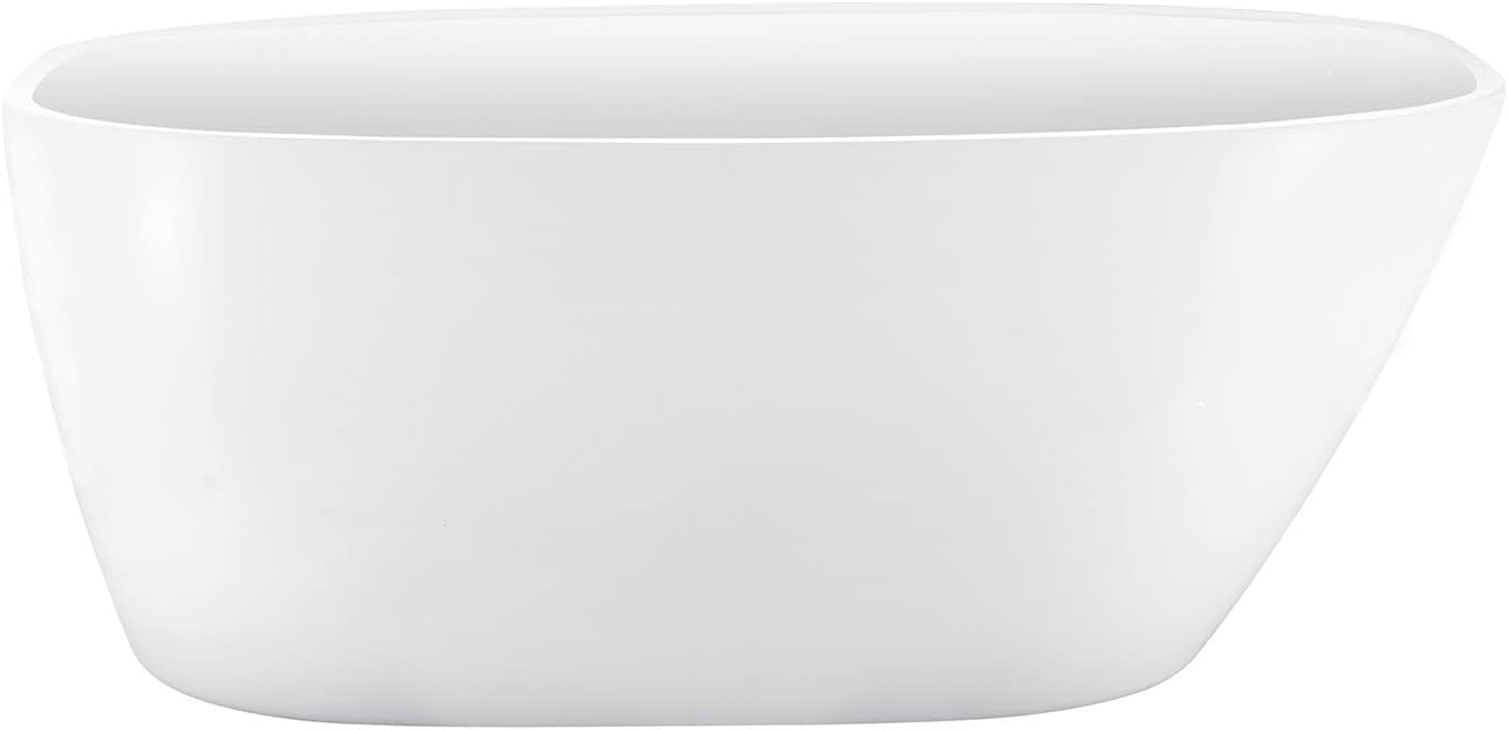 59' 100% Acrylic Freestanding Bathtub??Contemporary Soaking Tub??White Bathtub