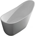 Transolid SVL6730-01 SVL6730-0 Vermillion 67' L x 30' W x 35' H Artificial Stone Freestanding Bathtub, White
