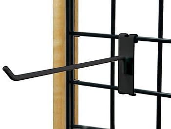Only Garment Racks 8' Gridwall Hooks for Grid Panel Displays - 96 Pcs Box - Heavy Duty - Black Color