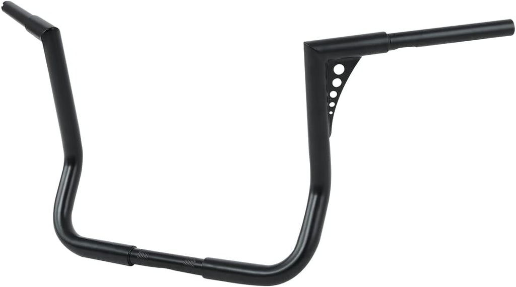 TCT-MOTORPARTS Black 14' Rise Ape Hangers Bars 1-1/4' Handlebars Fit for Harley Touring Electra Street Glide, Ultra Limited and Tri Glide models, Dressers, Baggers