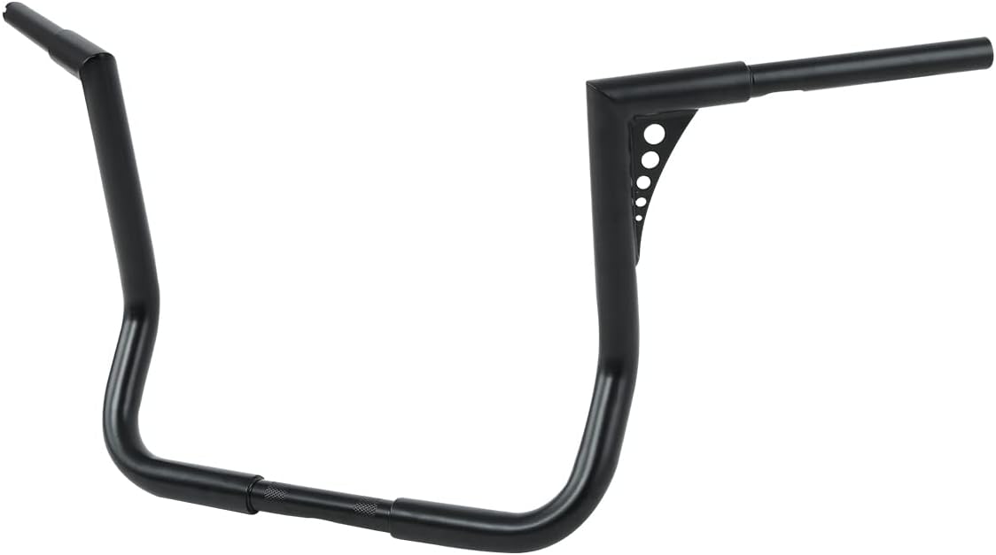 TCT-MOTORPARTS Black 14' Rise Ape Hangers Bars 1-1/4' Handlebars Fit for Harley Touring Electra Street Glide, Ultra Limited and Tri Glide models, Dressers, Baggers