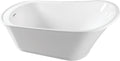 Aqua Eden VTRS592826Q 59-Inch Acrylic Single Slipper Freestanding Tub with Drain, White