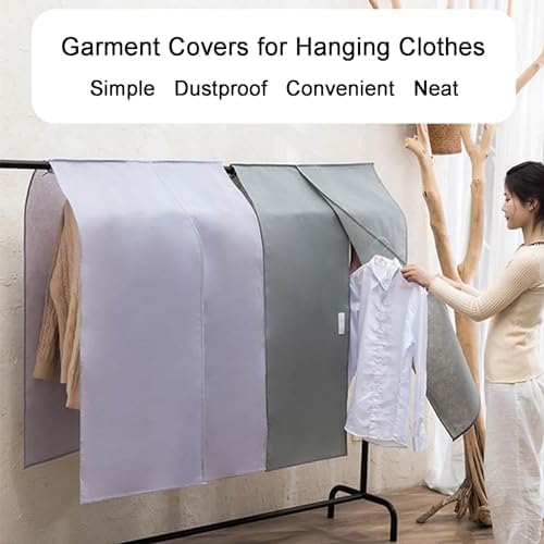 Dustproof Garment Bags - Protective Clothing Covers for Wardrobe & Travel, Ideal for Suits, Dresses, Coats & Home Organization, Durable Storage Solutions