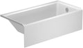 Duravit No.1 60' Three Wall Alcove Acrylic Soaking Tub with Right Drain and Overflow