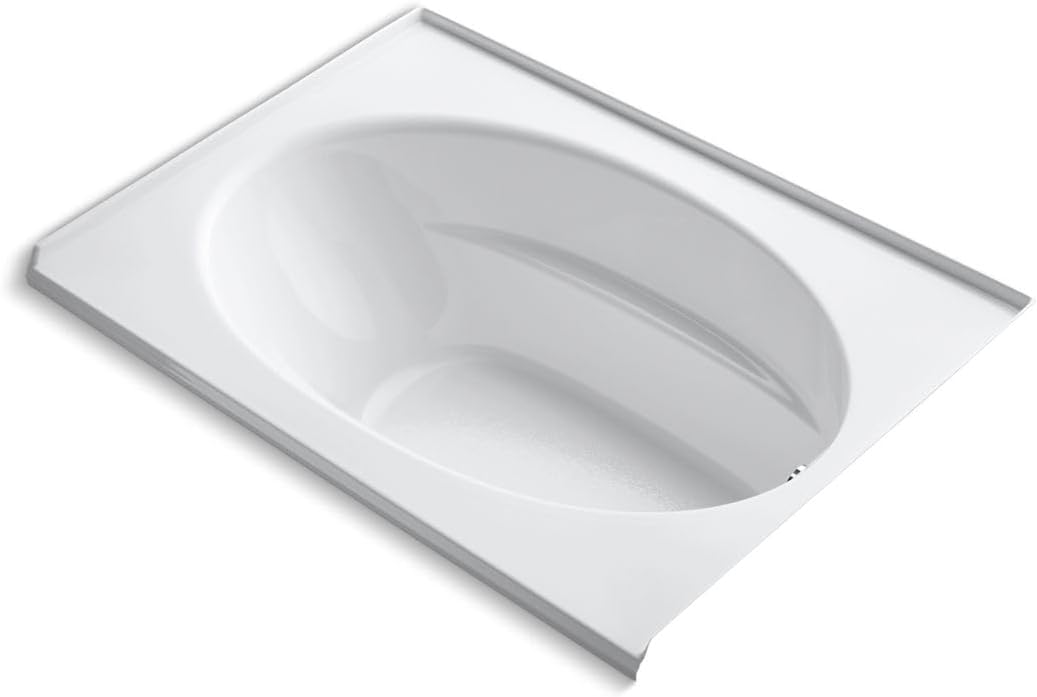 Kohler K-1113-R-0 5 ft. Drop-In Acrylic Soaking Bathtub w/Right Hand Drain White