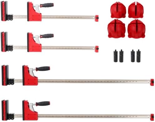 12PCS Parallel Clamp Kits, 24' Clmap(2pcs)+40' Clmap(2pcs)+Bench Dogs (4pcs)+Framing Blocks(4pcs),for Woodworker Tools,DIY