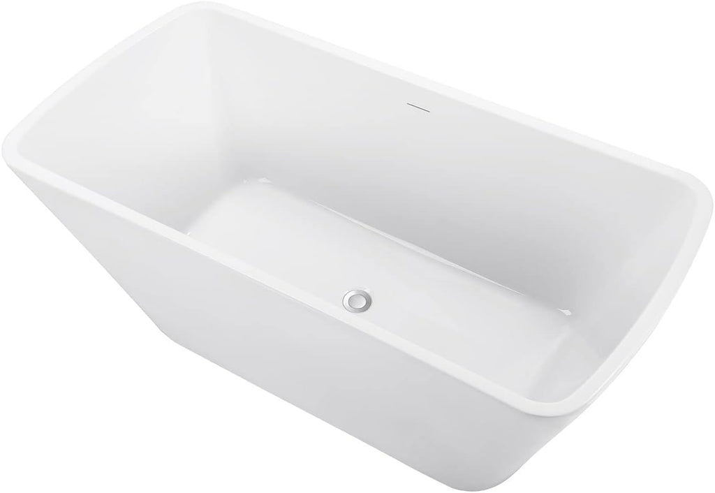 67' 100% Acrylic Freestanding Bathtub??Contemporary Soaking Tub??White Bathtub
