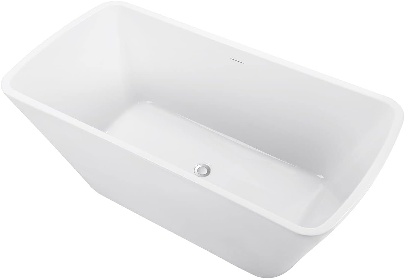 67' 100% Acrylic Freestanding Bathtub??Contemporary Soaking Tub??White Bathtub