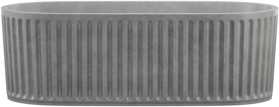 Swiss Madison Delice 67' Freestanding Concrete Bathtub in Gray, Drain Included