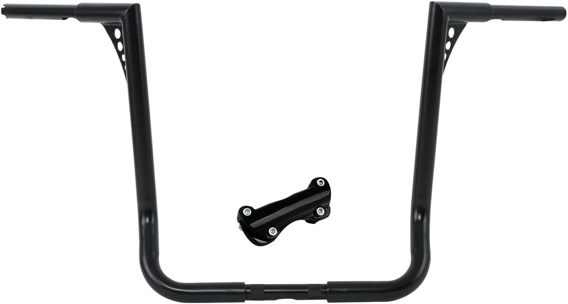 TCT-MOTORPARTS 18' Rise Ape Hangers Bars 1-1/4' Handlebars Fit for Harley Touring Electra Street Glide, Ultra Limited and Tri Glide models, Dressers, Baggers