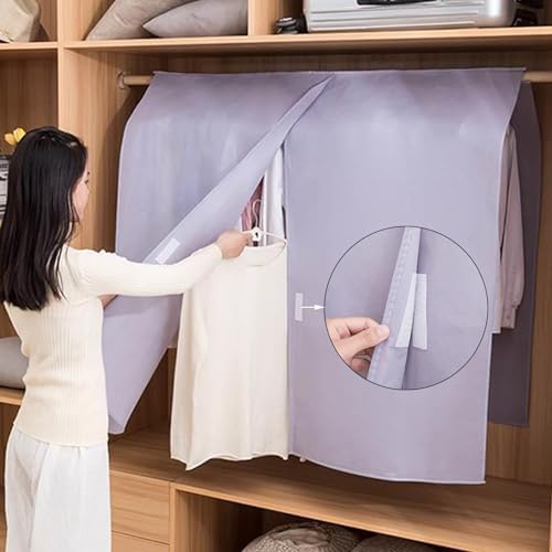 Heavy-Duty Dustproof Garment Bags - Protective Clothes Covers for Travel & Home Storage, Ideal for Suits, Dresses & Coats, Keep Clothing Fresh & Organized