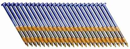 Grip-Rite 21 Degree Framing Nails - Exterior Galvanized Nails for Wood-To-Wood Framing Projects - Plastic Strip Collated Fastener - Round Head - Ring Shank - 2-3/8' x .113' - 5000 Count - GR08RHG