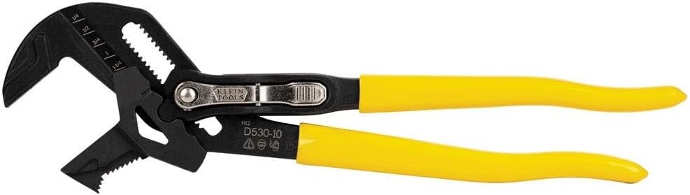 Klein Tools 10-Inch Plier Wrench and 6-Piece Hollow Magnetic Ratcheting Impact Nut Driver Set