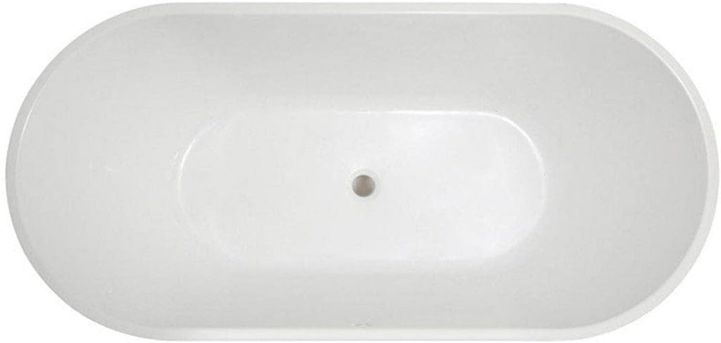 Vintage Tub & Bath Chloe 59 Inch Acrylic Double Ended Freestanding Tub - No Faucet Drillings