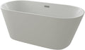 HomeStock Timeless Tradition 59' Freestanding Bathtub, 59'x29.5'x22.813', White High-Gloss Acrylic, No Faucet Included
